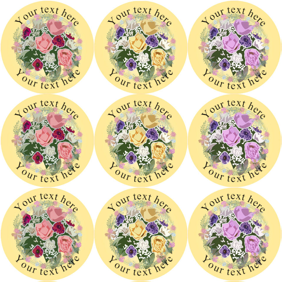Sticker Stocker 144 Flowers Personalised 30 mm Reward Stickers for School Teachers, Parents and Nursery