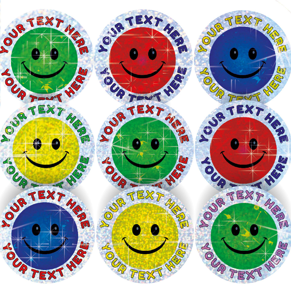 Sticker Stocker 144 Personalised Sparkle Smiles 30mm Reward Stickers + 90 Free Sparkle Smiles for School Teachers, Parents and Nursery