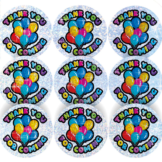 144 Sparkle Party Birthday Stickers 30mm + 90 Free Sparkle Smiles Reward Stickers for Teachers, Parents and Schools