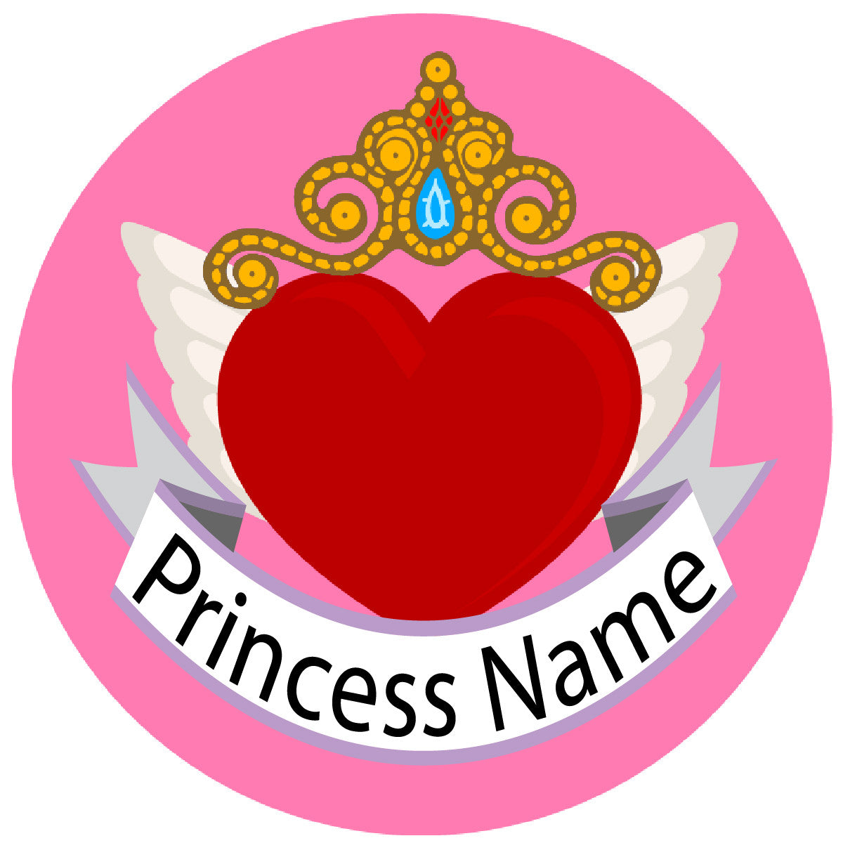 Sticker Stocker - 144 Personalised Princess Party 30mm Reward Stickers for School Teachers, Parents and Nursery
