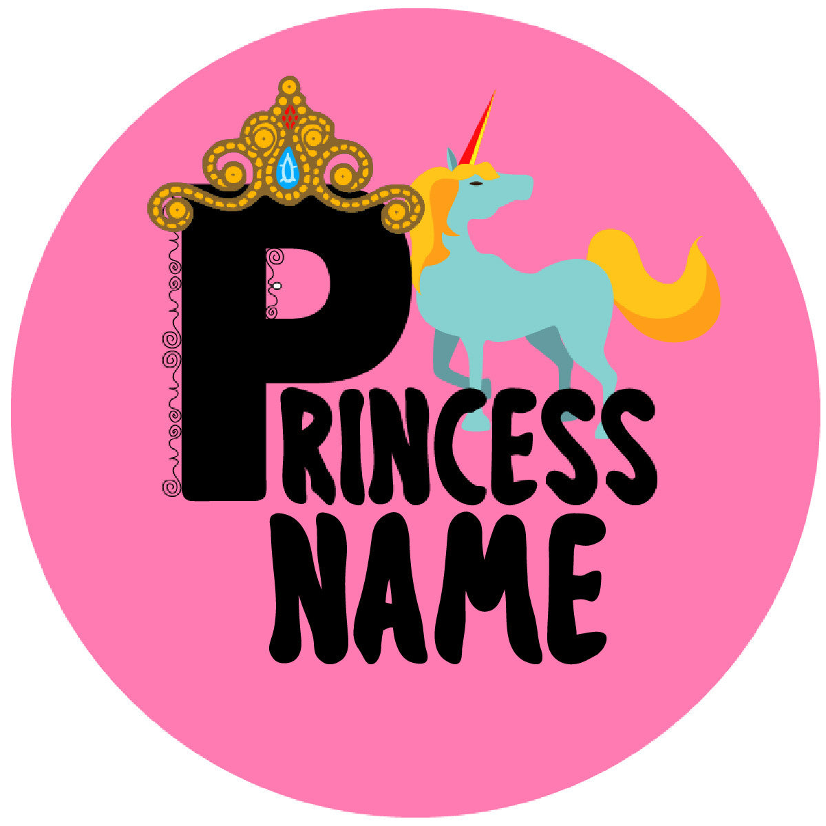 Sticker Stocker - 144 Personalised Princess Party 30mm Reward Stickers for School Teachers, Parents and Nursery