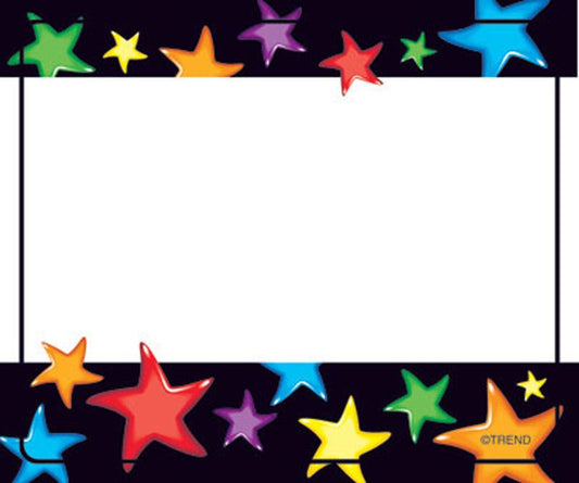 36 TREND Gel Stars Children's Name Tag Stickers