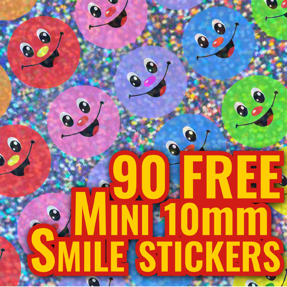 144 Sparkle Neon Stars Stickers 30mm + 90 Free Sparkle Smiles Reward Stickers for Teachers, Parents and Schools