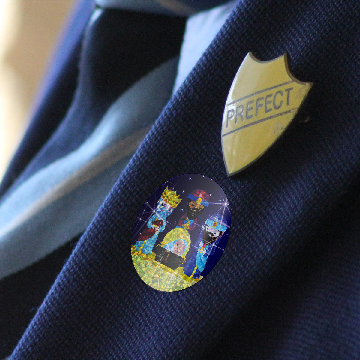 144 Sparkle Nativity Stickers 30mm + 90 Free Sparkle Smiles Reward Stickers for Teachers, Parents and Schools