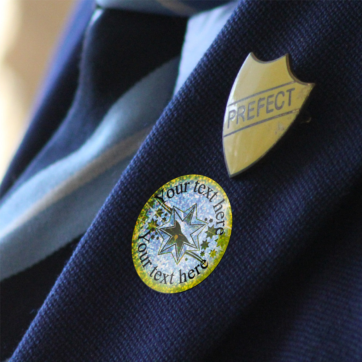 Sticker Stocker 144 Personalised Sparkle Gold Star 30mm Reward Stickers + 90 Free Sparkle Smiles for School Teachers, Parents and Nursery