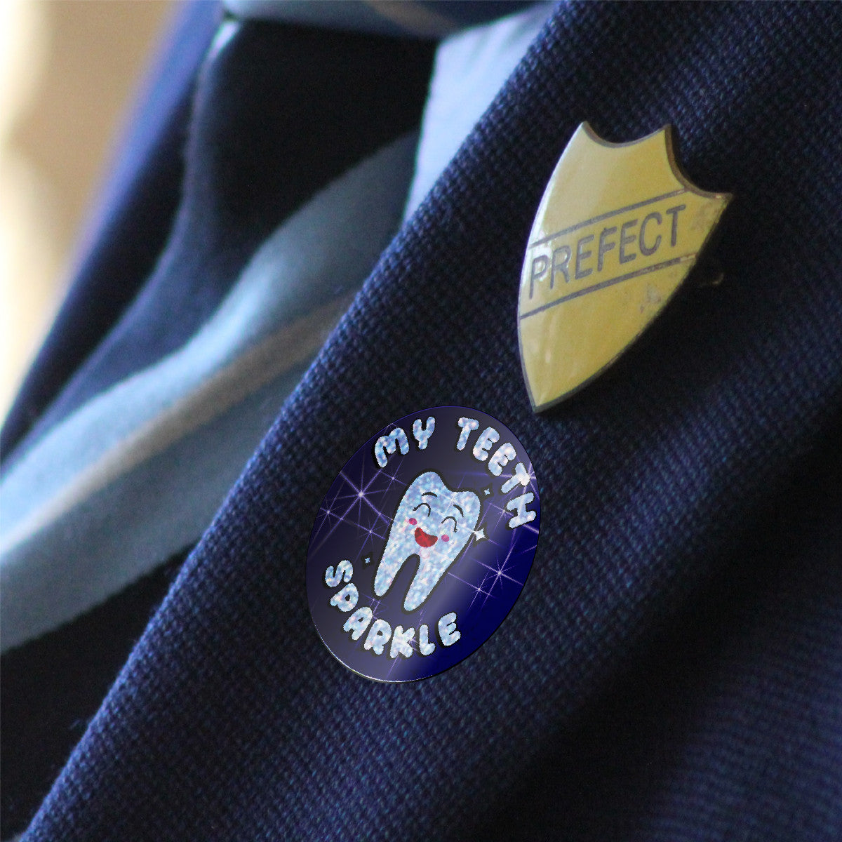 144 My Teeth Sparkle Stickers 30mm + 90 Free Sparkle Smiles Reward Stickers for Teachers, Parents and Schools