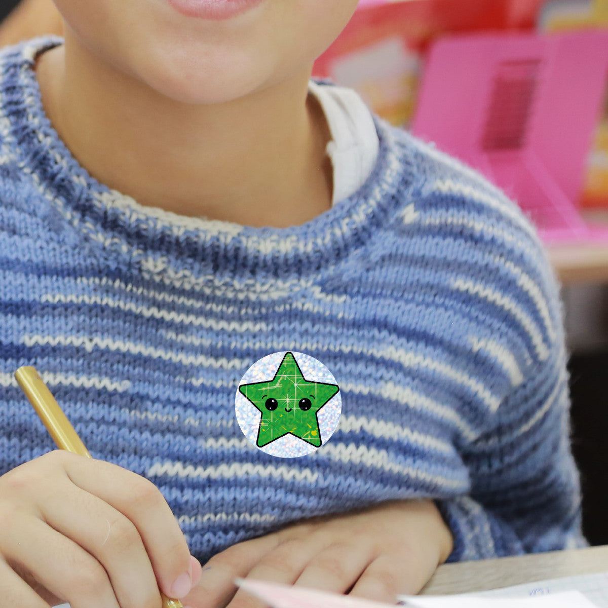 144 Sparkle Stars Stickers 30mm + 90 Free Sparkle Smiles Reward Stickers for Teachers, Parents and Schools