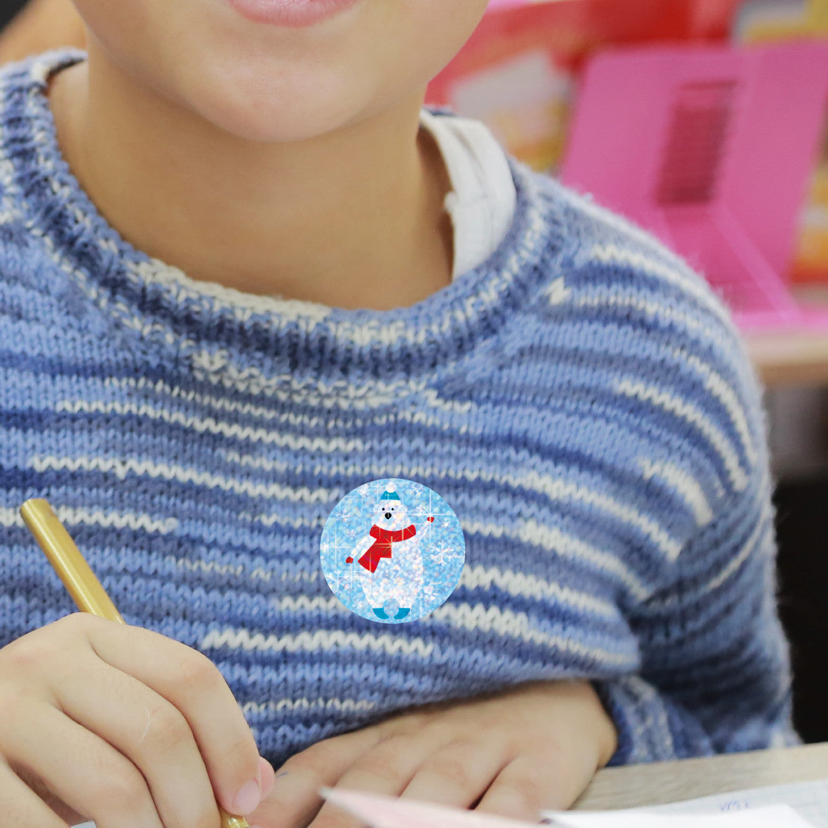 Sticker Stocker - 144 Sparkle Christmas Friends Stickers 30mm + 90 Free Sparkle Smiles Reward Stickers for Teachers, Parents and Schools