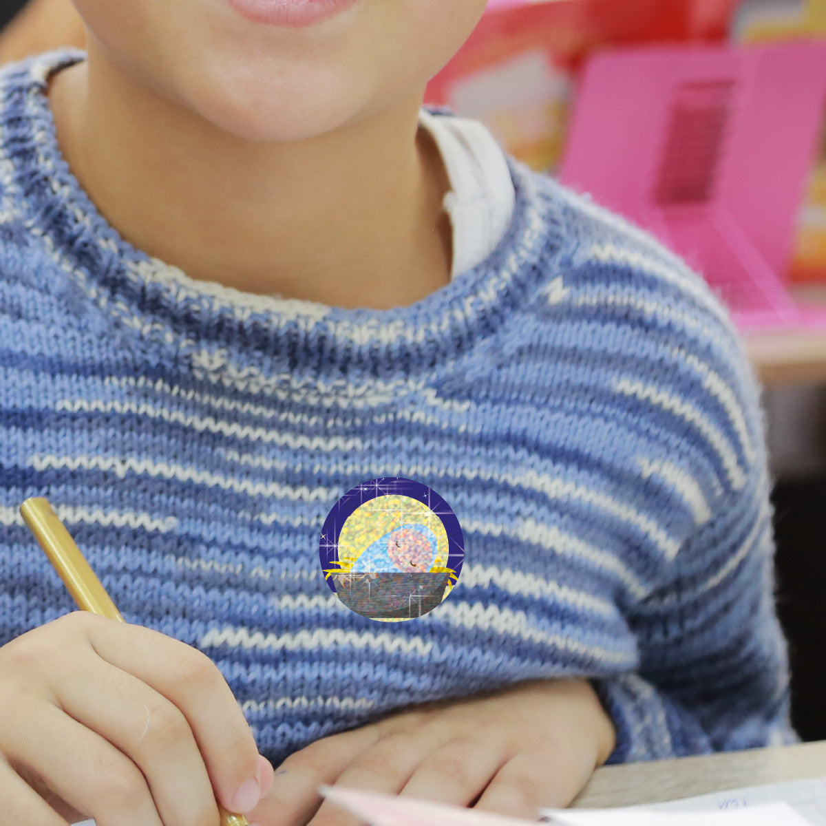 144 Sparkle Nativity Stickers 30mm + 90 Free Sparkle Smiles Reward Stickers for Teachers, Parents and Schools