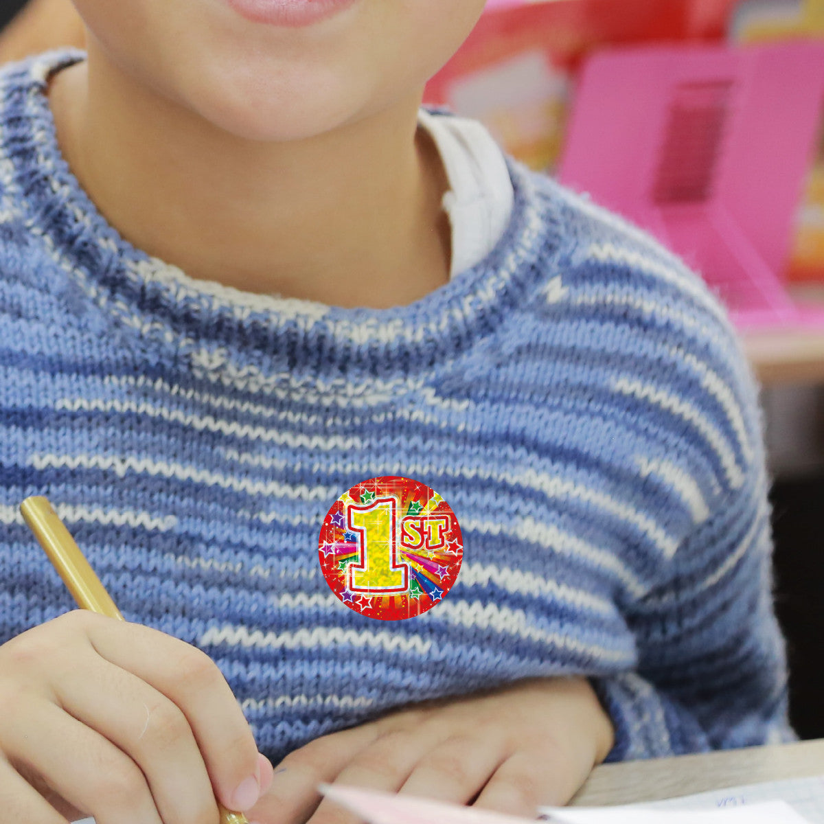 144 Sparkle Sports Day 30mm + 90 Free Sparkle Smiles Reward Stickers for Teachers, Parents and Schools
