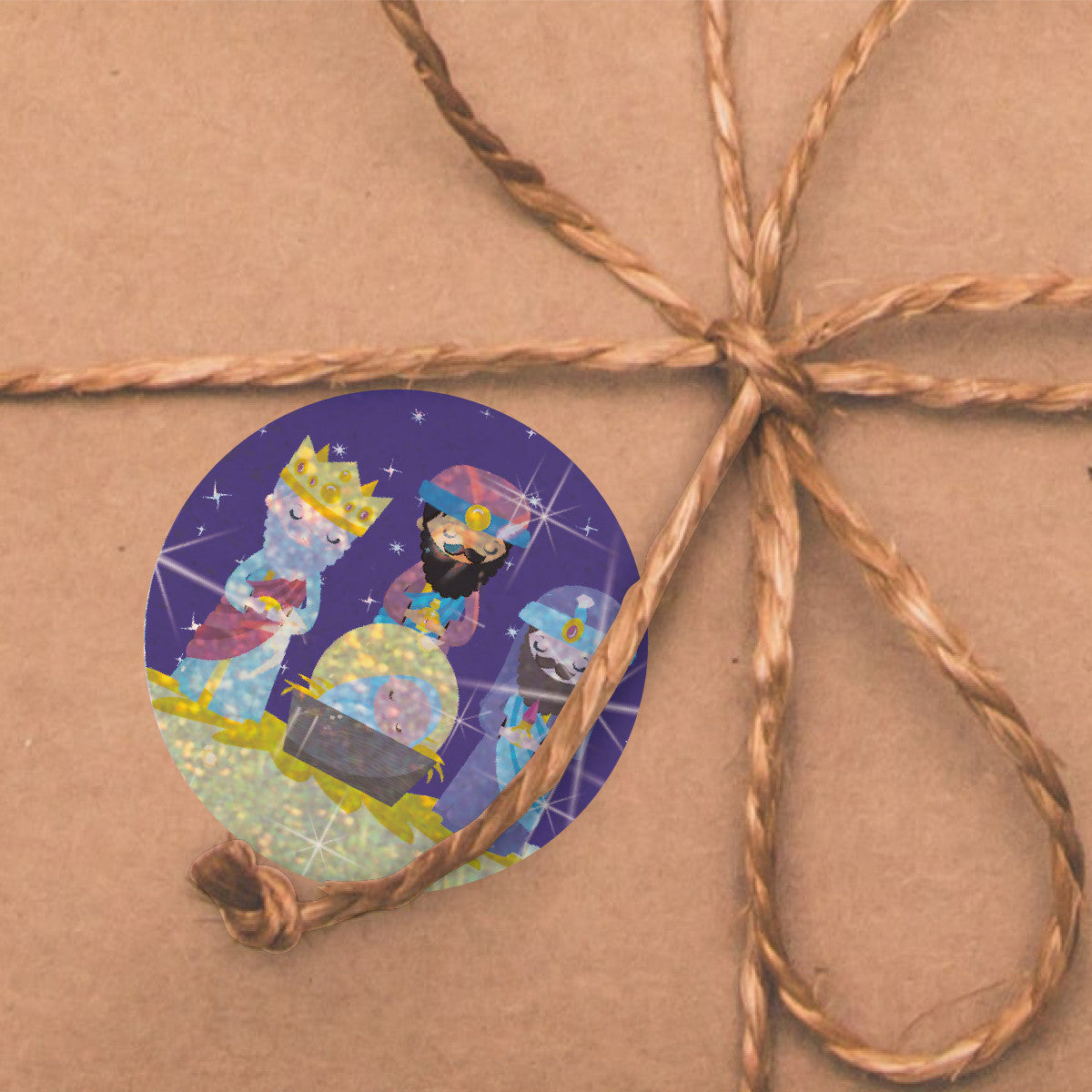 144 Sparkle Nativity Stickers 30mm + 90 Free Sparkle Smiles Reward Stickers for Teachers, Parents and Schools