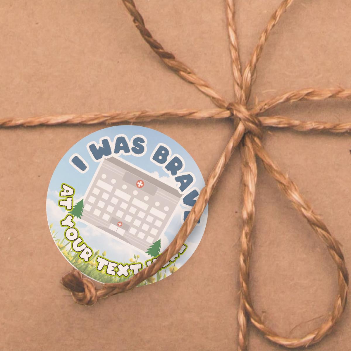 144 I Was Brave At... Personalised 30mm Children's Reward Stickers for Doctors Nurses Dentists