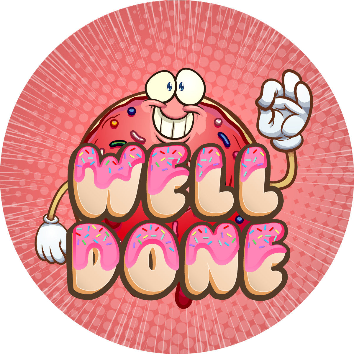 Sticker Stocker 120 Strawberry Doughnut 30mm Scented Reward Stickers for Teachers, Parents and Party Bags