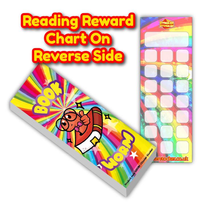 30 Book Worm Classroom Reading Reward Bookmarks Ideal for School Teachers