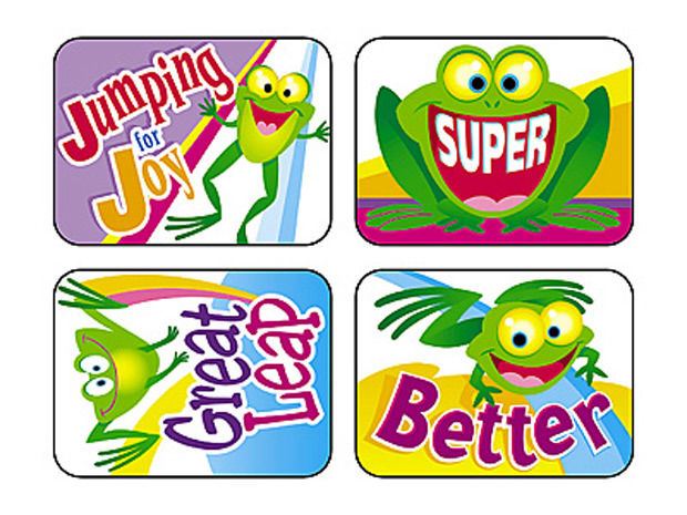 TREND 100 Large Friendly Frogs Applause reward stickers