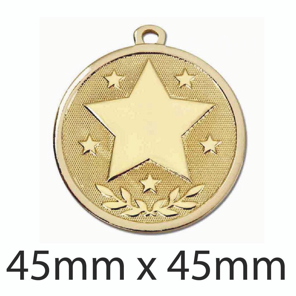 Sticker Stocker - Star Medal with FREE Ribbon and Certificate 45mm Metal Gold