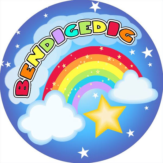 144 Welsh Rainbows and Stars 30mm Reward Stickers for Teachers, Parents