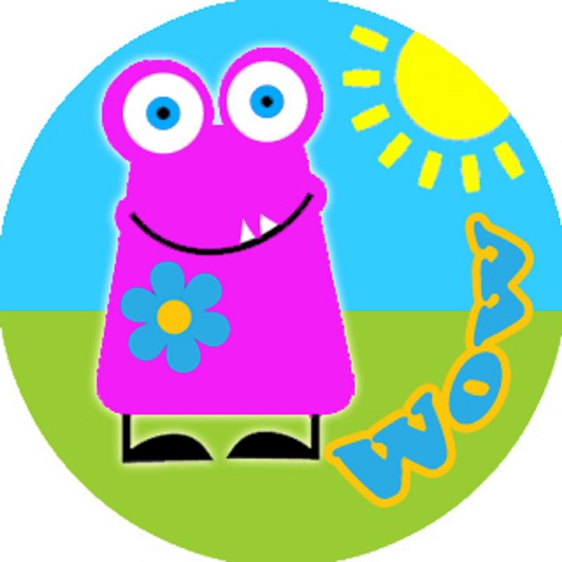 144 Monster Flowers Praise Words 30mm Children's Reward Stickers for Teachers or Parents