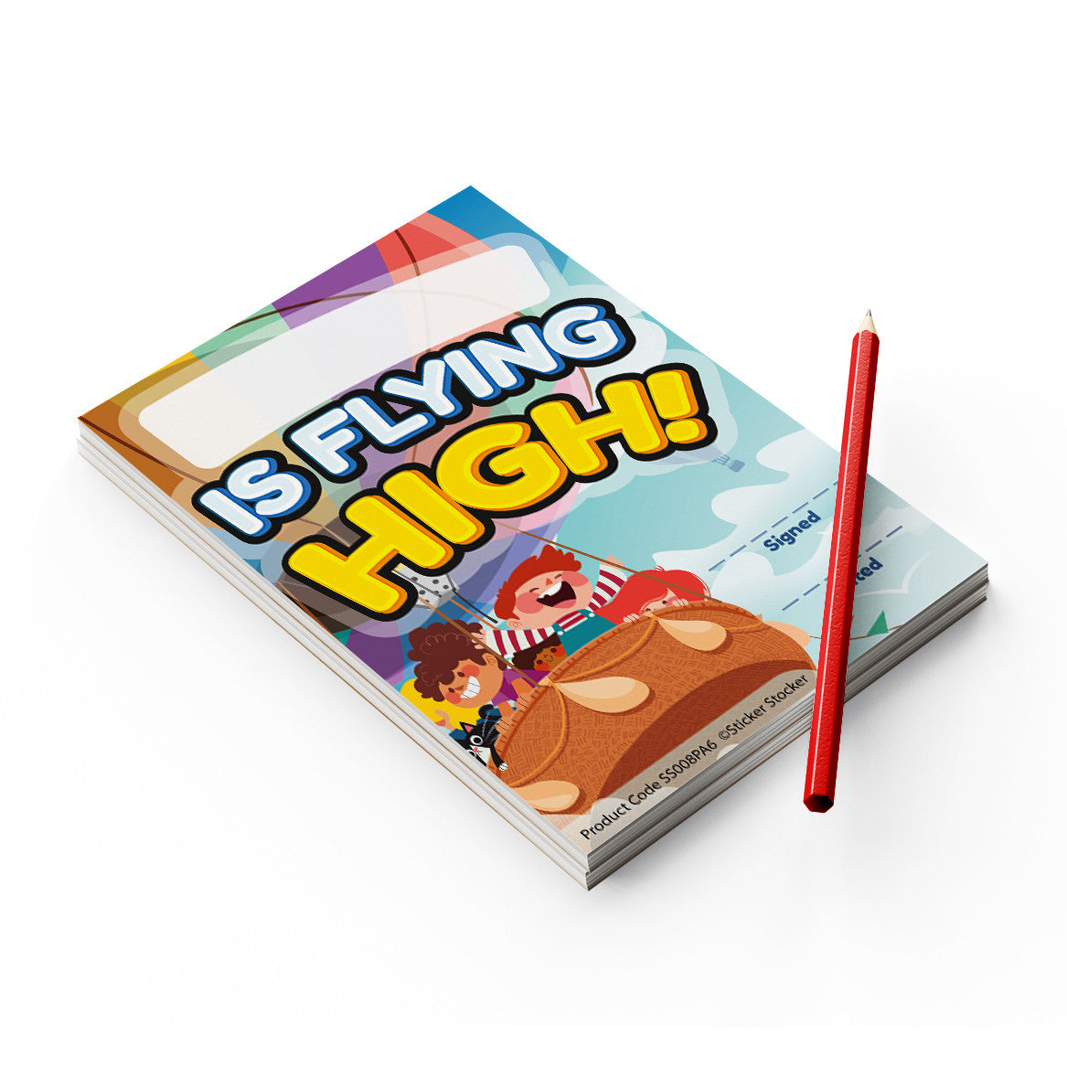 Sticker Stocker - A6 Praise Note Pad 100 Sheet Incentive Chart Rewards - Flying High