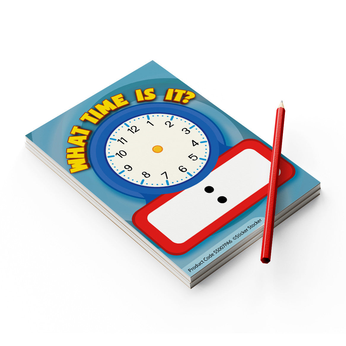 Sticker Stocker - A6 Telling the Time Praise Note Pad 100 Sheet Incentive Chart Rewards