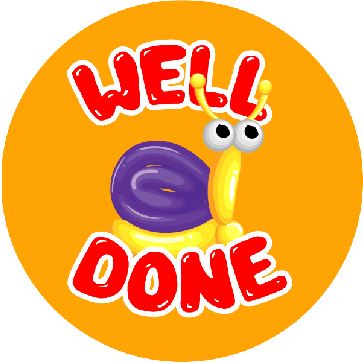 144 Balloon Animal Praise 30mm Stickers Glossy Reward Stickers