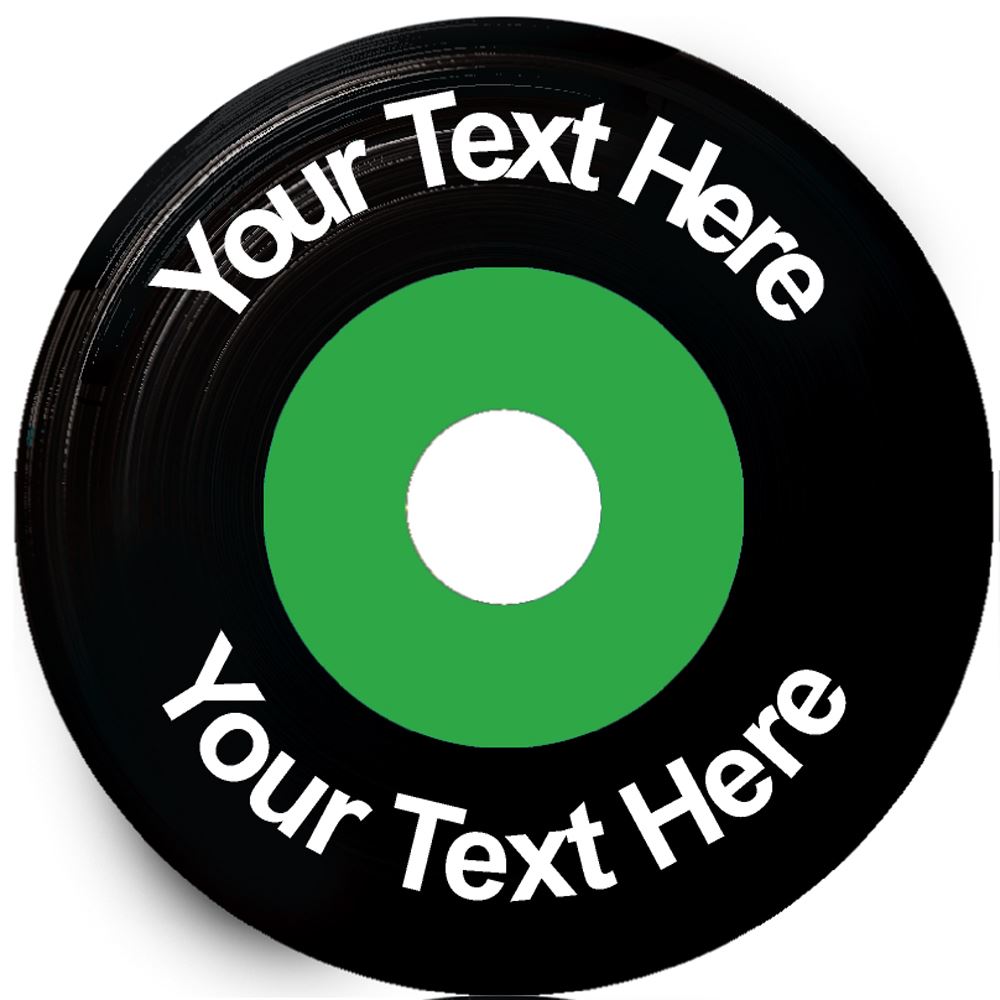 144 Vinyl Records Stickers - 30mm Personalised
