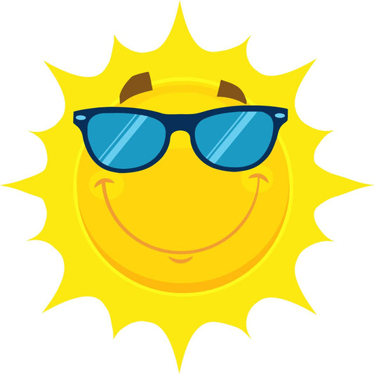 144 Happy Sun 30mm Reward Stickers for Teachers, Parents and Party Bags