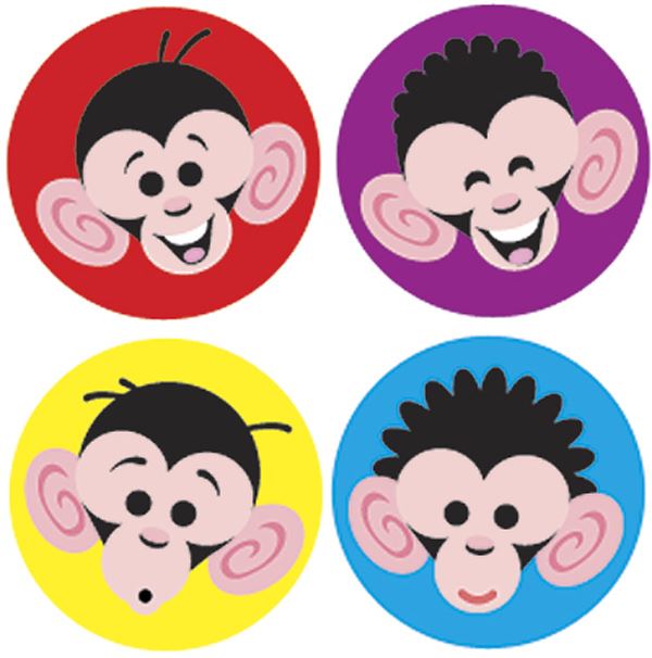 800 Monkey Mayhem superSpots reward Stickers for Parents/Teacher