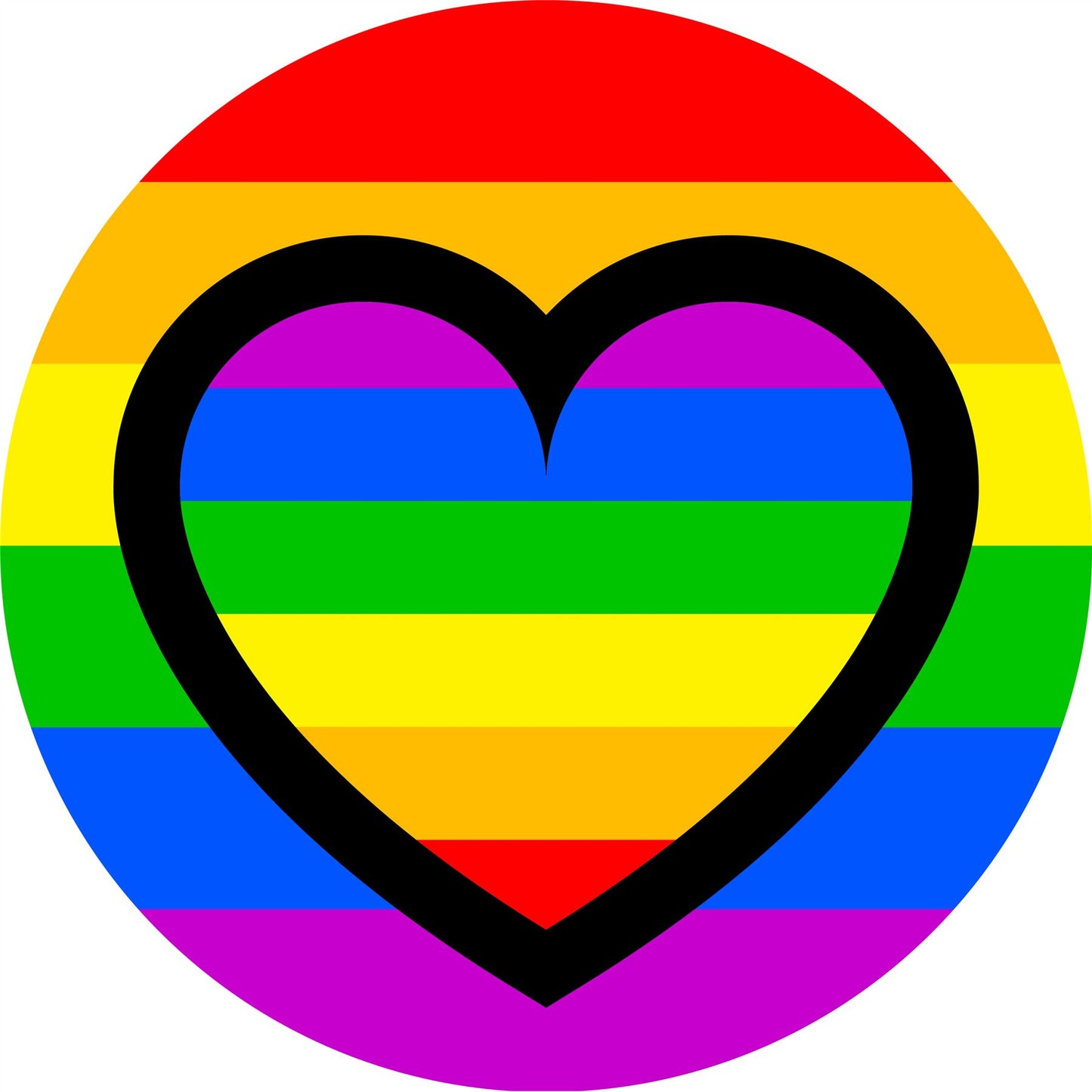 144 Rainbow Hearts 30mm Rainbow themed Heart Stickers