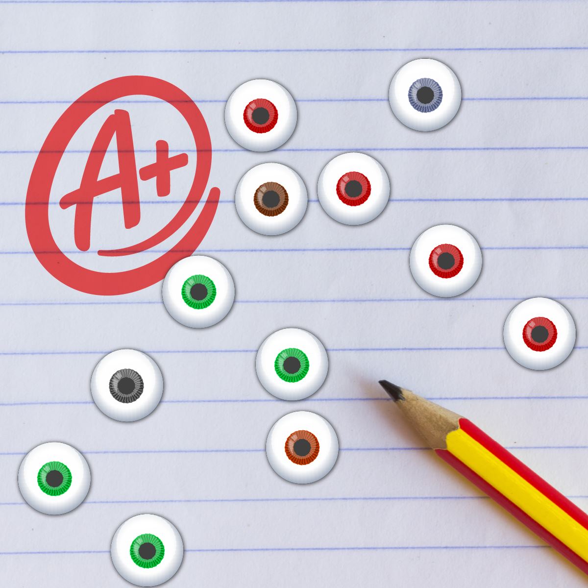 900 Mini Eyes 10mm Eyeball Spot Stickers for Teachers and Planners