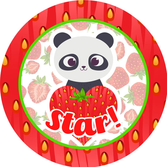 120 Strawberry Heart Animal 30mm Scented Reward Stickers for Teachers, Parents and Party Bags