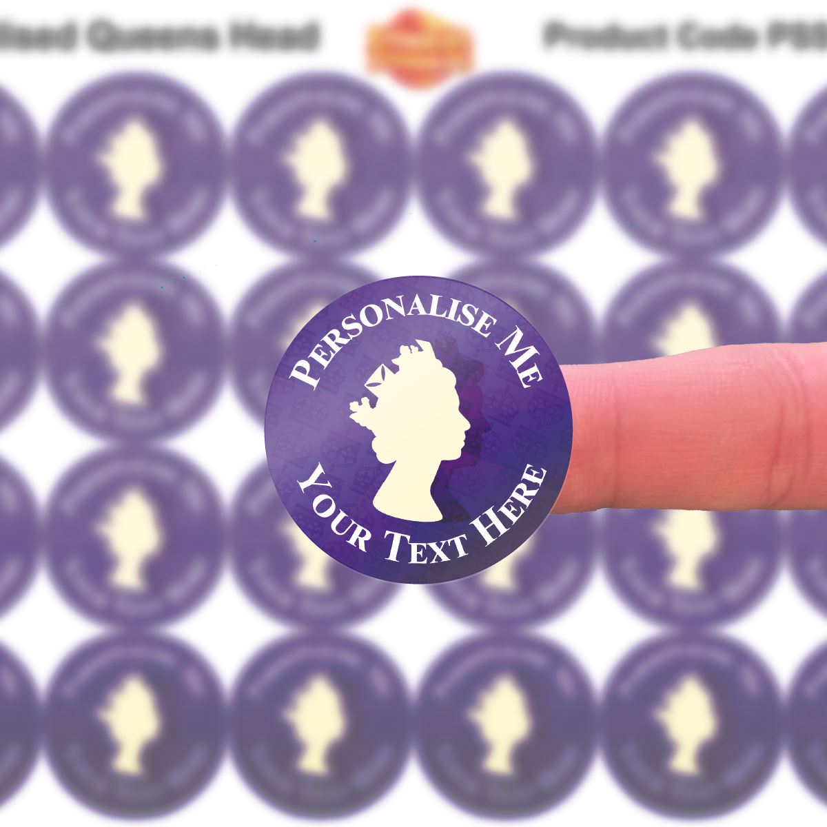 Queens Head Personalised 30mm Reward Stickers for School Teachers, Parents and Nursery