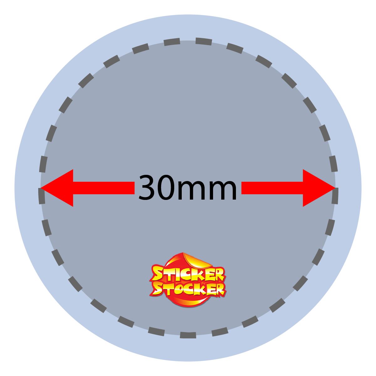 144 Blank Clocks - 30mm - Glossy Reward Stickers for Teachers & Parents