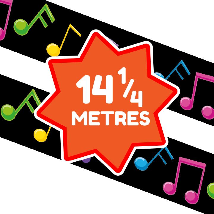 Music Notes Classroom Trimmers 14.25m long Notice Board Display Borders
