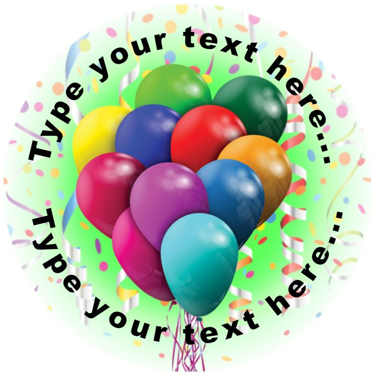 144 Party Balloons Personalised 30mm Reward Stickers for School Teachers, Parents and Nursery