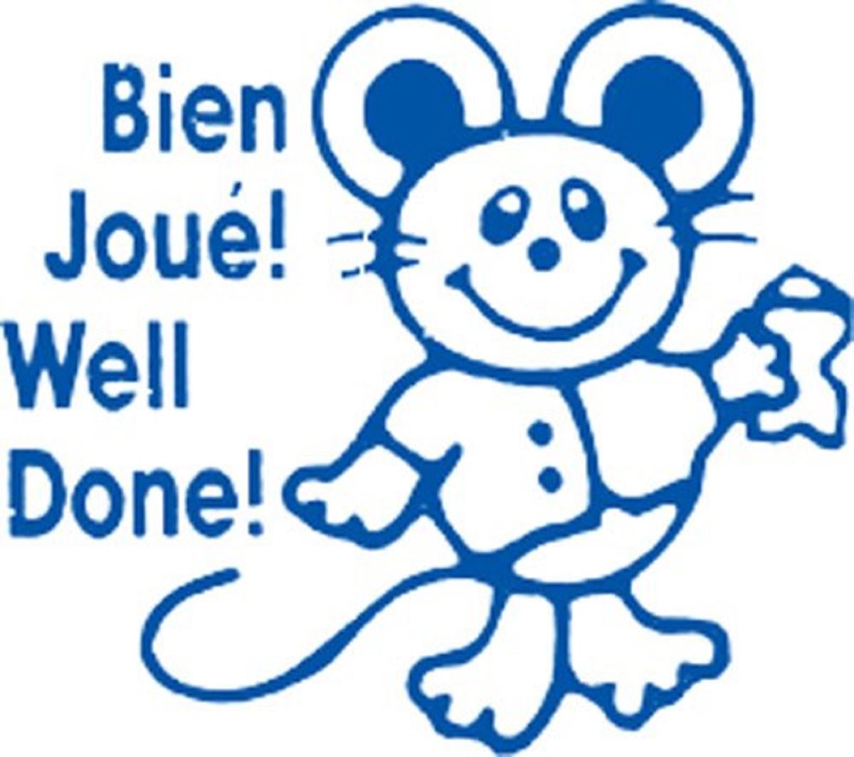 Bien Joue FRENCH - Self inking teacher reward xstamper xclamations stamp