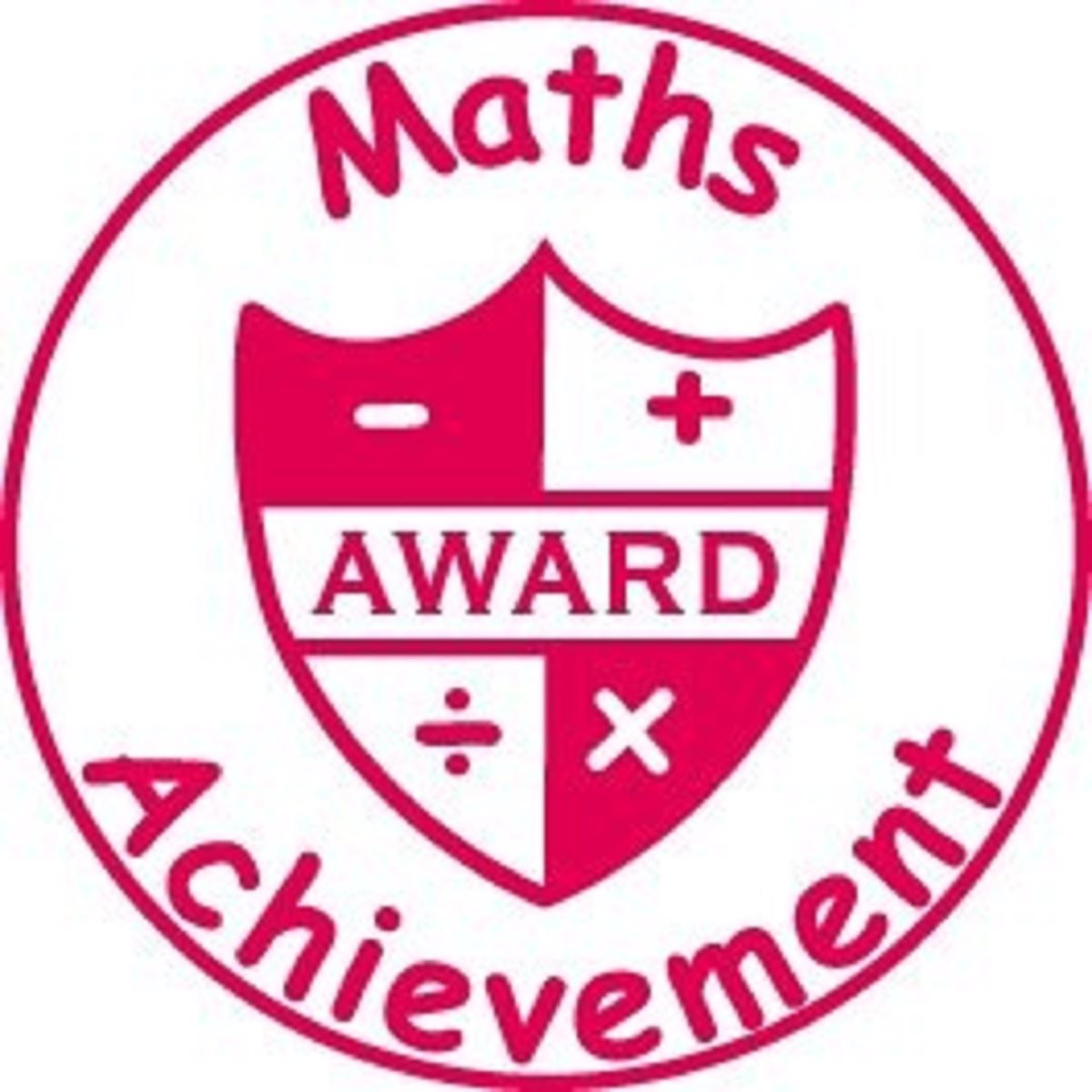 Maths Achievement - Self inking teacher reward xstamper xclamations stamp