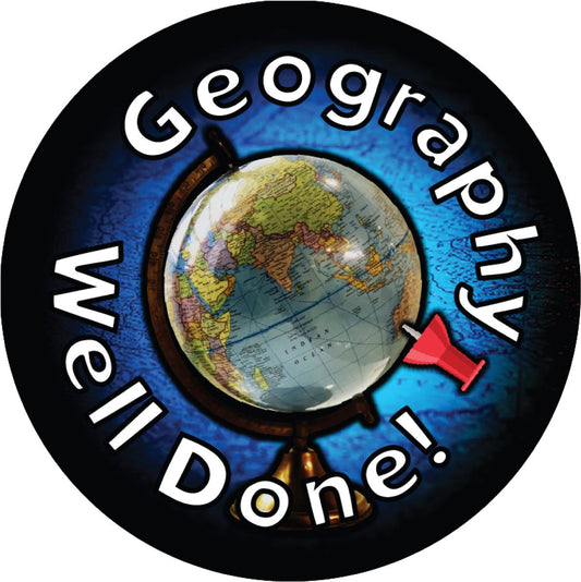 144 Geography Superstar 30mm Stickers for School Teachers, Parents and Nursery