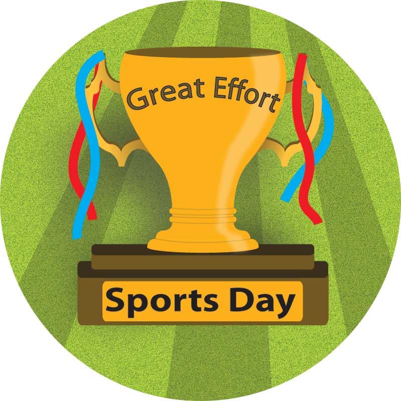 144 Sports Day Trophy 30mm Reward Stickers for Teachers, Parents and Schools