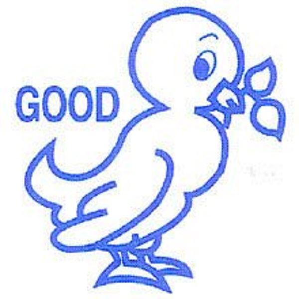 Good (blue duck) - Self inking teacher reward xstamper xclamations stamp