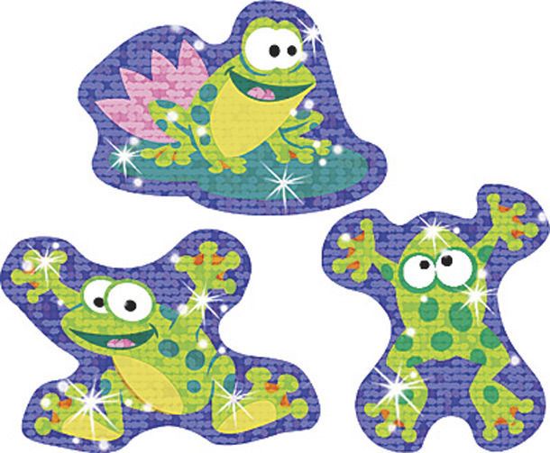 36 Frog Pond Pals Sparkle Reward Stickers