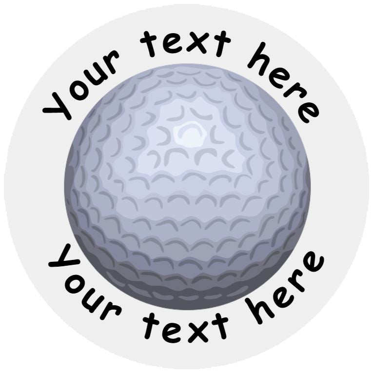 144 Personalised Golf Ball 30mm Reward Stickers for School Teachers, Party Bag, Parents and Nursery