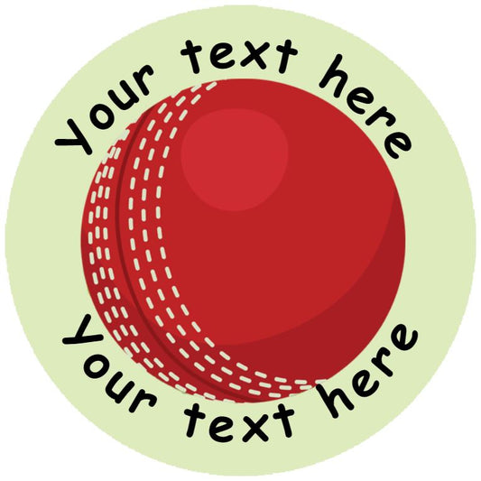 144 Personalised Cricket 30mm Reward Stickers for School Teachers, Party Bag, Parents and Nursery