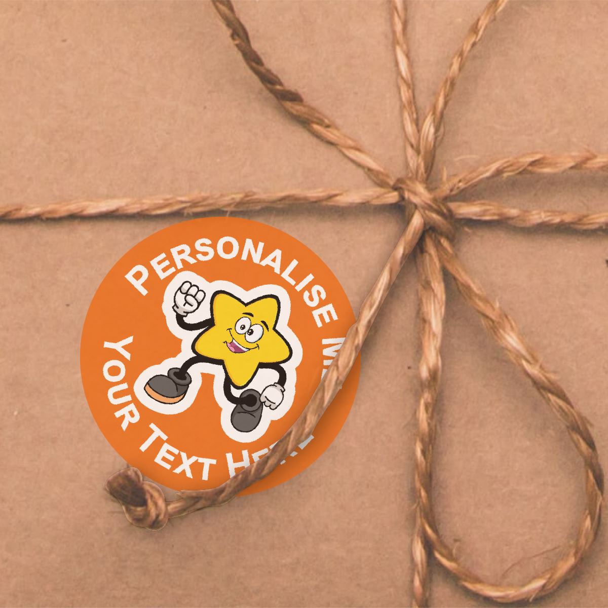 144 Running Star Personalised 30mm Reward Stickers for School Teachers, Parents and Nursery