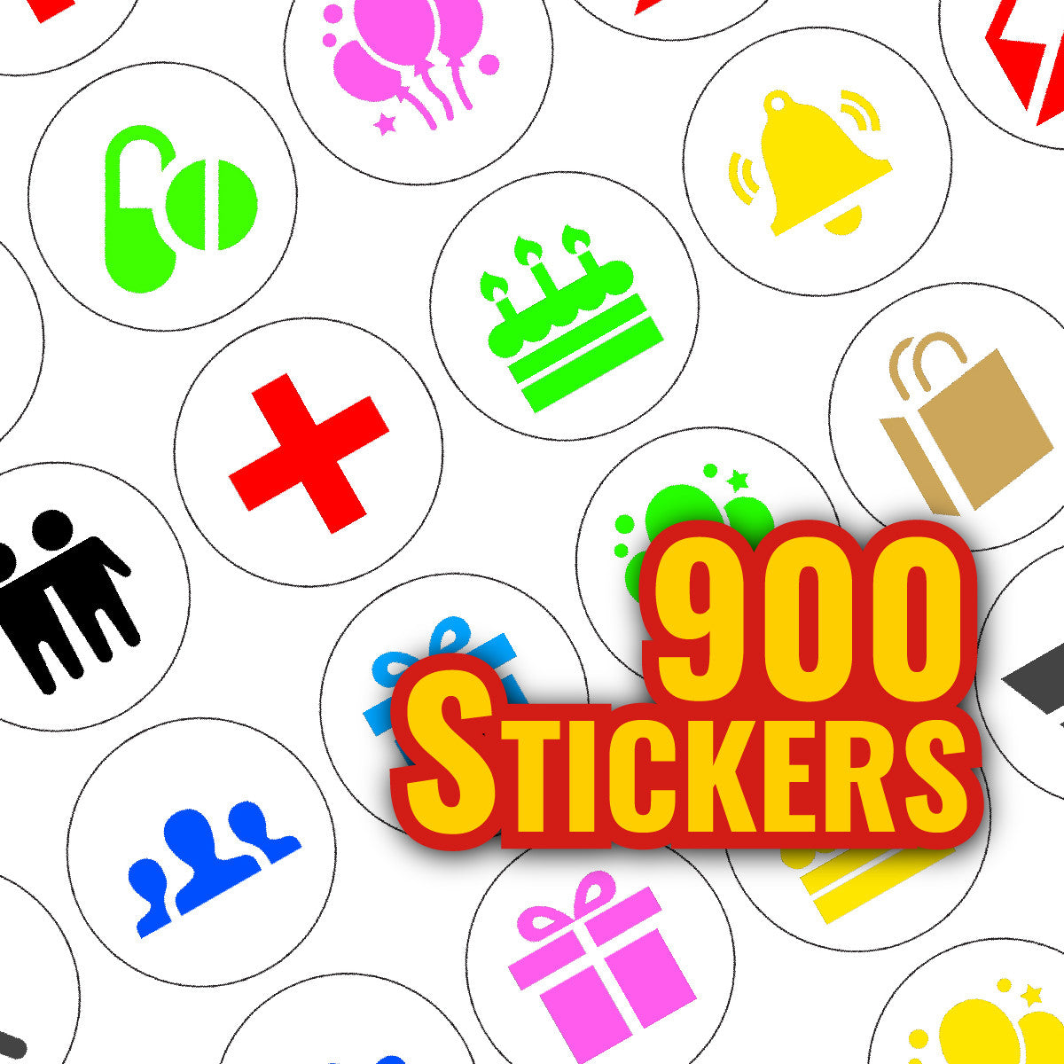 Sticker Stocker - 900 Planner Dots 10mm Spot Stickers for Teachers and Planners