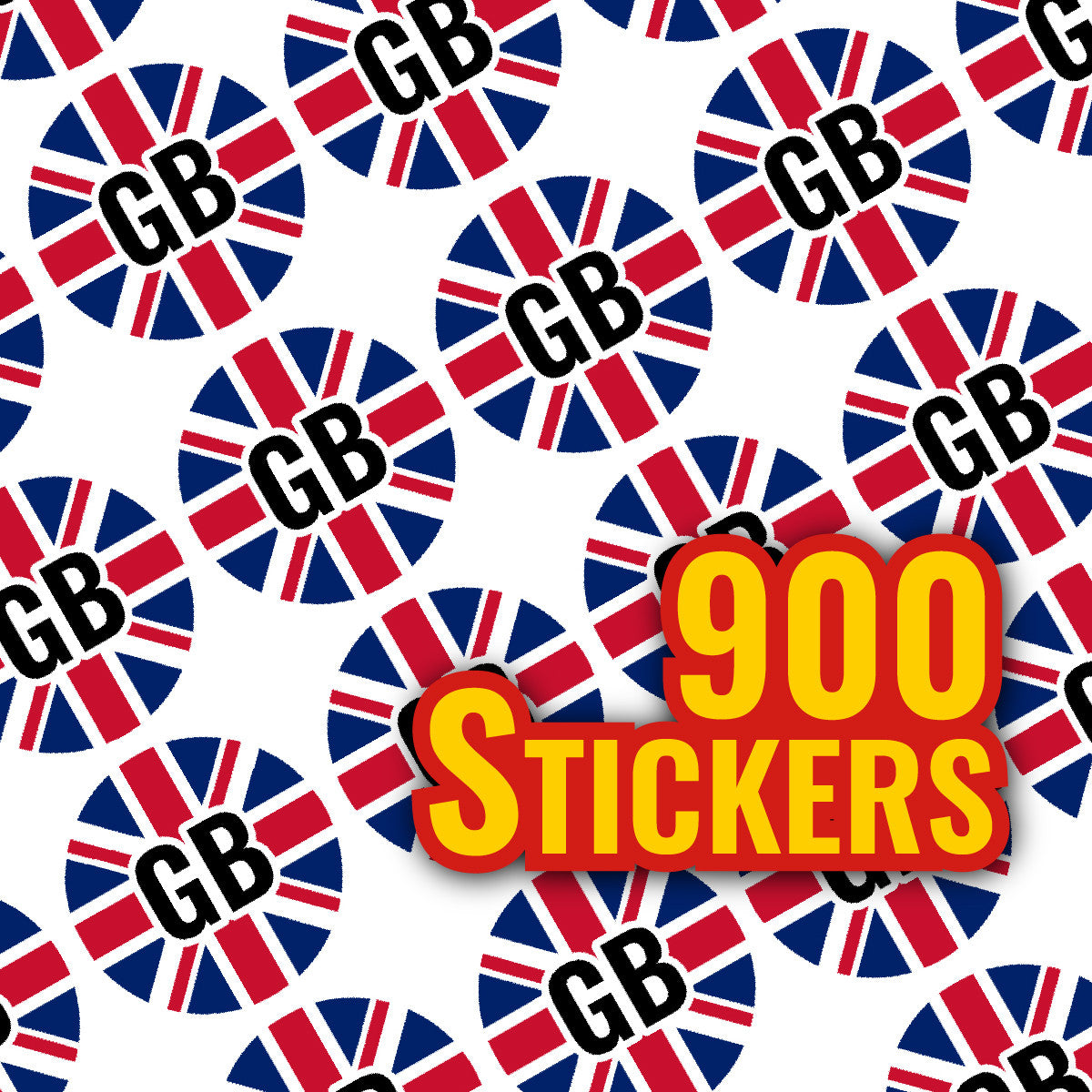Sticker Stocker - 900 Mini GB Union Jack Dots 10mm Spot Stickers for Teachers and Planners