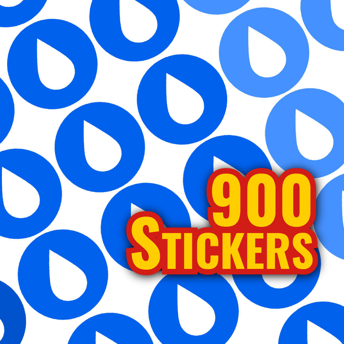 Sticker Stocker - 900 Colourful Mini Blue Tone Droplets Dot 10mm Glossy Spot Stickers - Journal Tracker Stickers