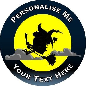 144 Personalised Witch Silhouettes 30mm Reward Stickers for School Teachers, Parents and Nursery