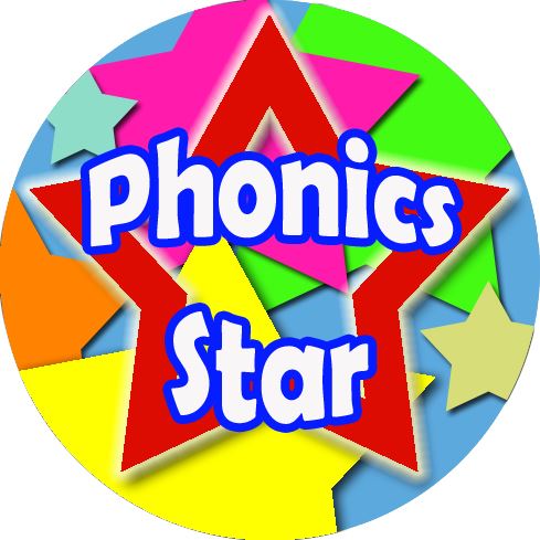 144 Phonics Star 30mm Reward Stickers for School Teachers, Parents and Nursery