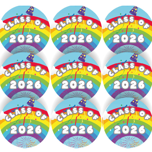 144 End of School Year Stickers - Class of Term Teacher Reward Stickers Size 30mm
